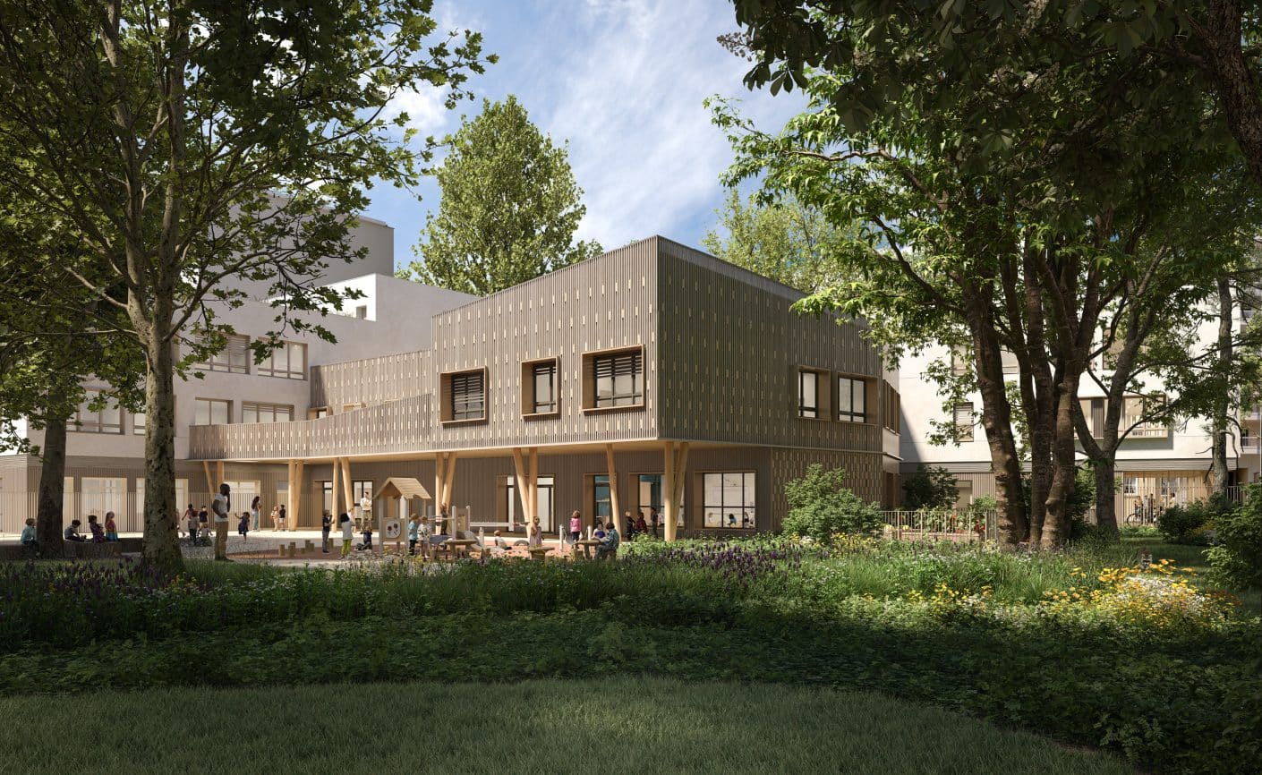 Construction du nouveau groupe scolaire Jacques Prévert à Villeurbanne (69)